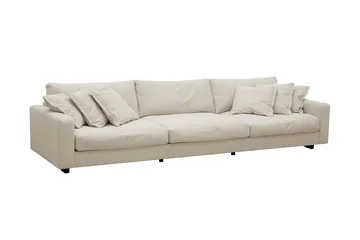 Valencia Soffgrupp Extra Djup 5-sits Soffa + Fotpall i Chenille - Beige - Products - Möbler - Soffa - Hörnsoffa