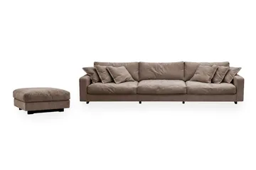 Valencia Soffgrupp Extra Djup 5-sits Soffa + Fotpall i Chenille