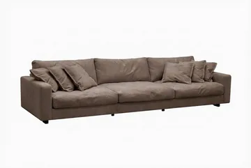 Valencia Soffgrupp Extra Djup 5-sits Soffa + Fotpall i Chenille - Mörkbrun - Products - Möbler - Soffa - Hörnsoffa