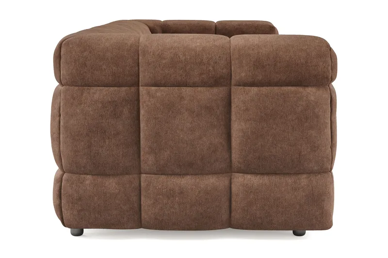 XS23-003 3 seater teddy fabric Andrarum Brown VALUE_MISSING_15377 - Products - Möbler - Soffa - 3 sits soffa