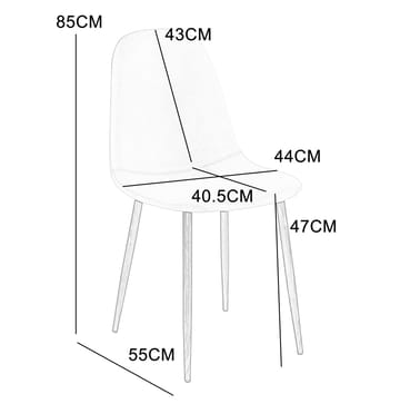 Alfred matstol - Grå / Ek - Grå/Ek - Products - Möbler - Fåtölj & stolar - Matstol & köksstol