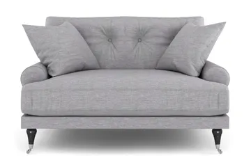 Andrew Loveseat - Ljusgrå/Krom - Products - Möbler - Fåtölj & stolar - Fåtölj