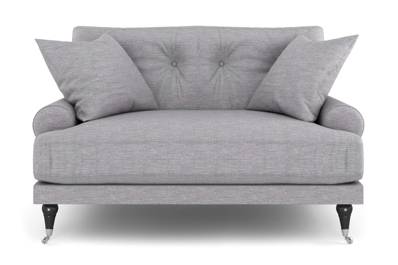 Andrew Loveseat - Ljusgrå/Krom - Products - Möbler - Fåtölj & stolar - Fåtölj