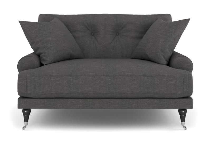 Andrew Loveseat - Mörkgrå/Krom - Products - Möbler - Fåtölj & stolar - Fåtölj