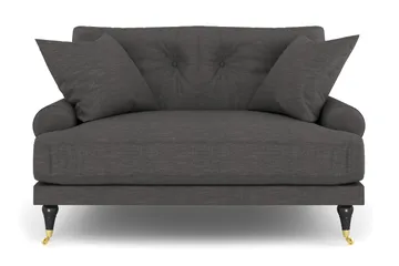 Andrew Loveseat - Mörkgrå/Mässing - Products - Möbler - Fåtölj & stolar - Fåtölj