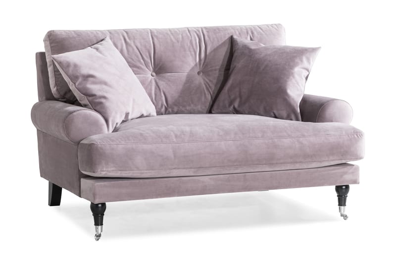Andrew Loveseat Sammet - Lila/Krom - Products - Möbler - Fåtölj & stolar - Fåtölj