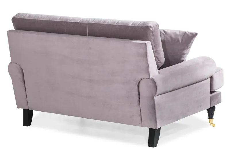 Andrew Loveseat Sammet - Lila/Mässing - Products - Möbler - Fåtölj & stolar - Fåtölj