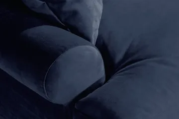 Andrew Loveseat Sammet - Midnattsblå/Krom - Products - Möbler - Fåtölj & stolar - Fåtölj