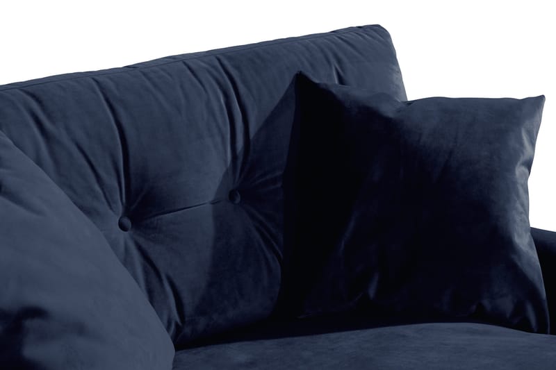 Andrew Loveseat Sammet - Midnattsblå/Krom - Products - Möbler - Fåtölj & stolar - Fåtölj