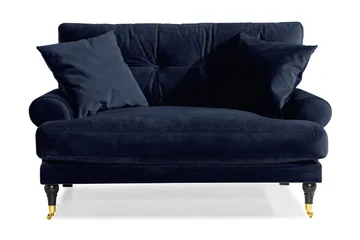 Andrew Loveseat Sammet - Midnattsblå/Mässing - Products - Möbler - Fåtölj & stolar - Fåtölj
