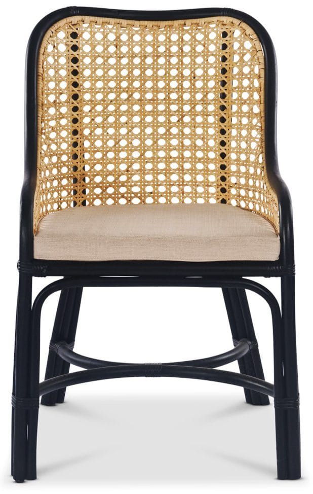 Anton matstol i rotting med dyna - Svart/rotting - Products - Möbler - Fåtölj & stolar - Karmstol