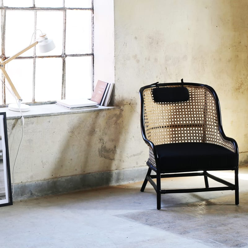 Anton svart fåtölj i rotting - Products - Möbler - Fåtölj & stolar - Fåtölj