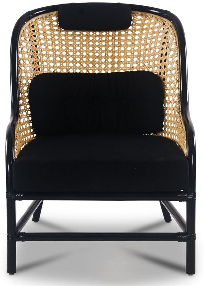 Anton svart fåtölj i rotting - Products - Möbler - Fåtölj & stolar - Fåtölj