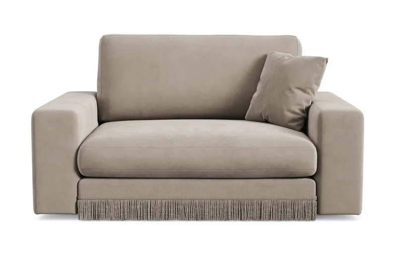 Arken Lyx Stor Djup Sammetsfåtölj - Beige - Products - Möbler - Fåtölj & stolar - Fåtölj