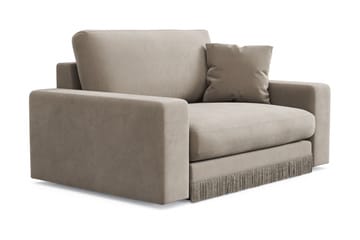 Arken Lyx Stor Djup Sammetsfåtölj - Beige - Products - Möbler - Fåtölj & stolar - Fåtölj