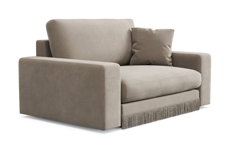 Arken Lyx Stor Djup Sammetsfåtölj - Beige - Products - Möbler - Fåtölj & stolar - Fåtölj