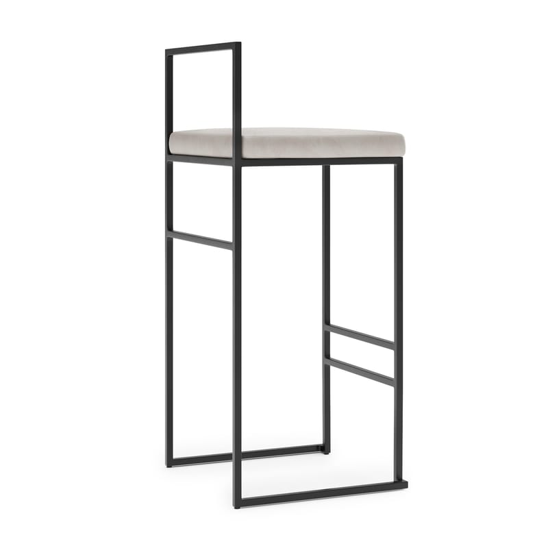 Aston barstol beige sammet - Sitthöjd 75 cm - Beige - Products - Möbler - Fåtölj & stolar - Barstol & barpall