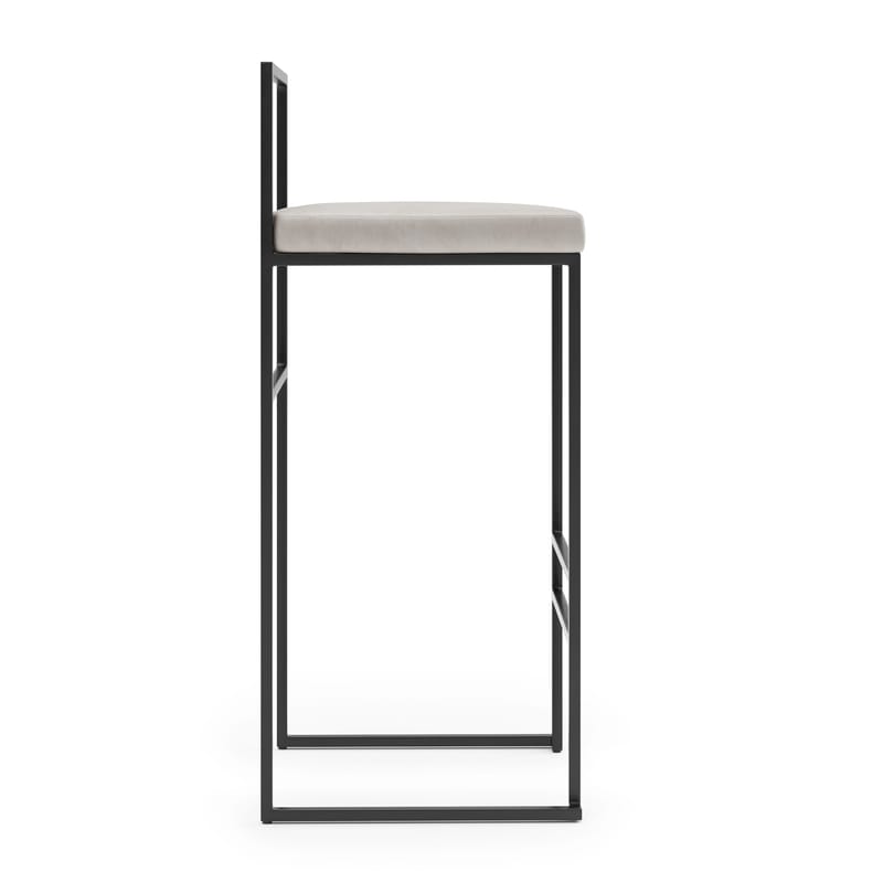 Aston barstol beige sammet - Sitthöjd 75 cm - Beige - Products - Möbler - Fåtölj & stolar - Barstol & barpall