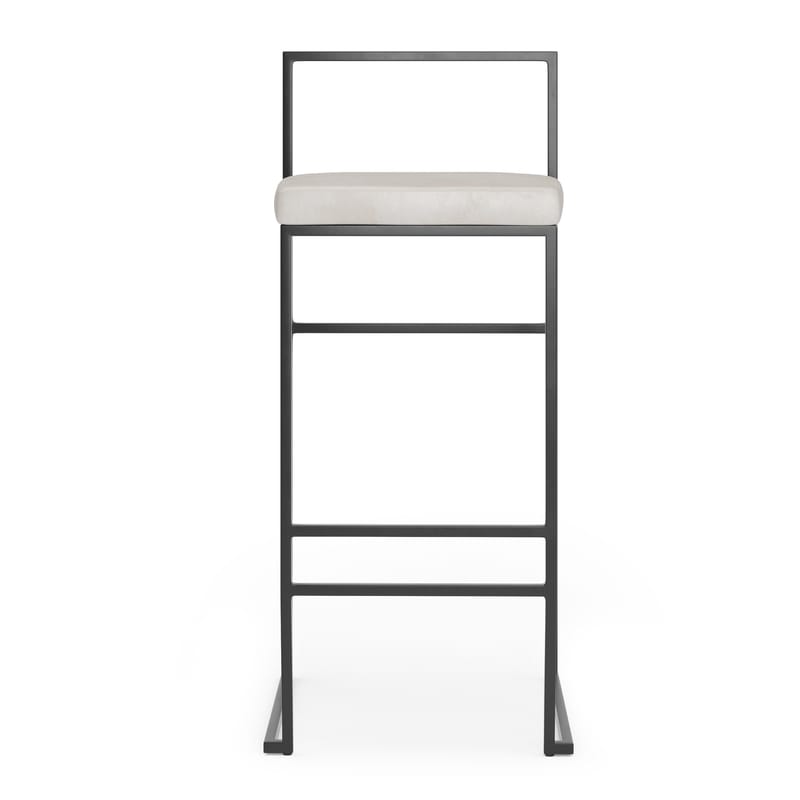 Aston barstol beige sammet - Sitthöjd 75 cm, Beige