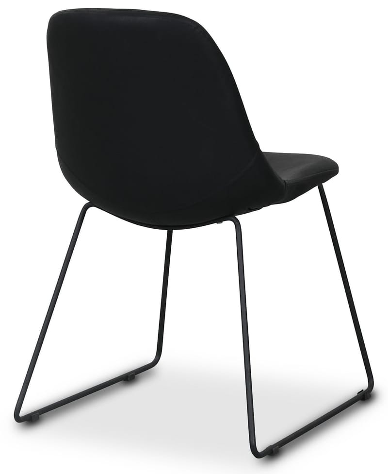 Atlantic sled stol i svart PU - Svart - Products - Möbler - Fåtölj & stolar - Matstol & köksstol