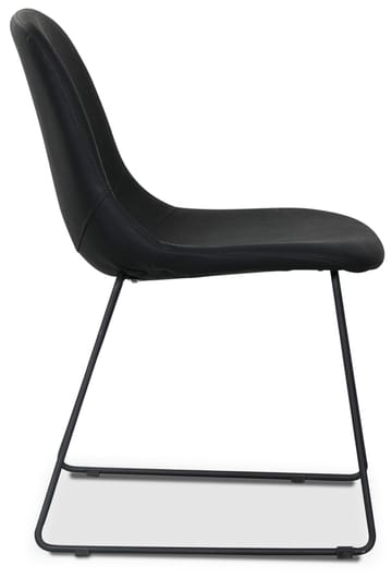 Atlantic sled stol i svart PU - Svart - Products - Möbler - Fåtölj & stolar - Matstol & köksstol