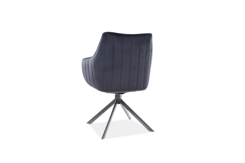 Azaila Karmstol Snurrbar - Sammet/Svart - Products - Möbler - Fåtölj & stolar - Karmstol