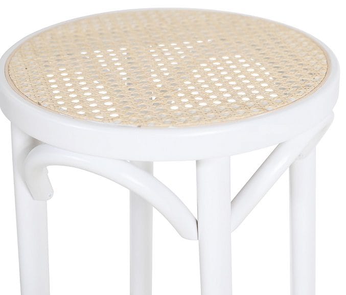 barpall No 73 vit med rottingsits 80 cm - Vit - Products - Möbler - Fåtölj & stolar - Barstol & barpall