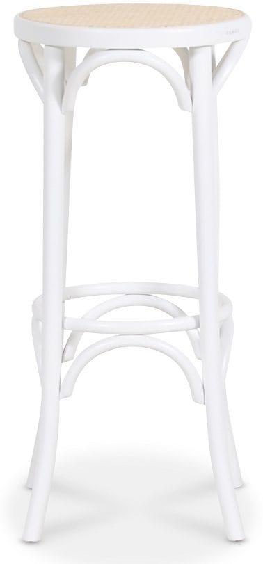 barpall No 73 vit med rottingsits 80 cm