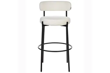 Barstol Allison set om 2 Vit-Svart - Vit-Svart - Products - Möbler - Fåtölj & stolar - Barstol & barpall