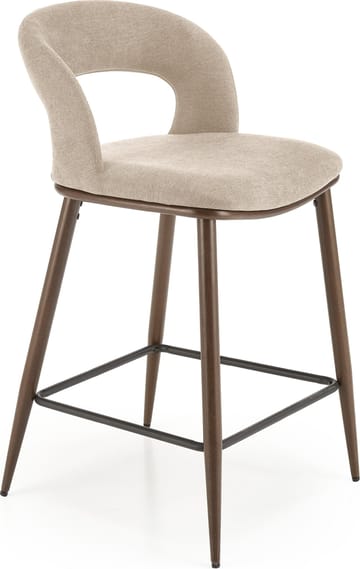 Barstol beige/valnöt sitthöjd 65 cm - Pelican - Beige/Valnöt - Products - Möbler - Fåtölj & stolar - Barstol & barpall