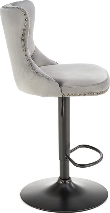 Barstol grå sammet gaslift - Pelican - Grå - Products - Möbler - Fåtölj & stolar - Barstol & barpall