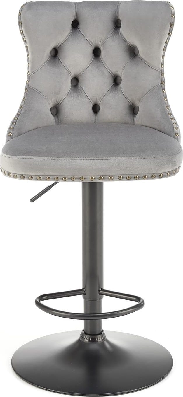 Barstol grå sammet gaslift - Pelican - Grå - Products - Möbler - Fåtölj & stolar - Barstol & barpall