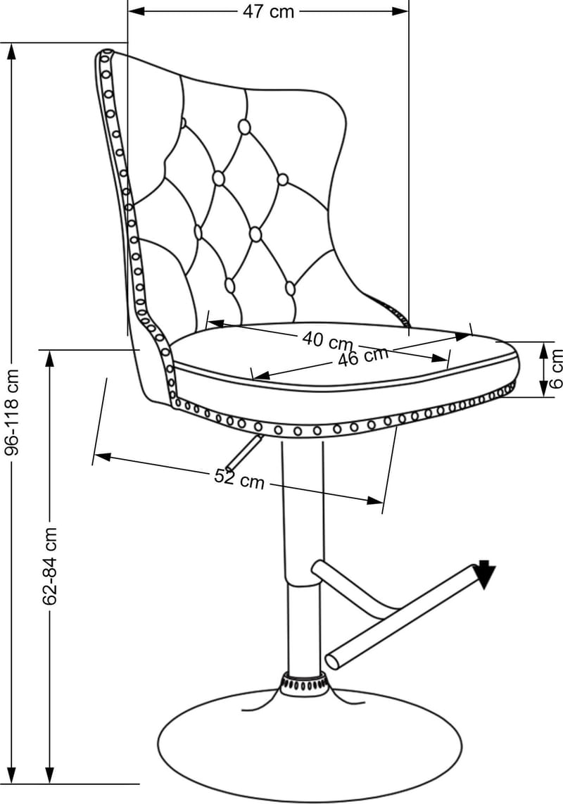 Barstol mörkgrön med gaslift - Mörkgrön - Products - Möbler - Fåtölj & stolar - Barstol & barpall