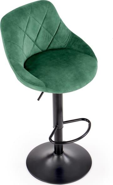 Barstol med grön klädsel & svart fot - Grön - Products - Möbler - Fåtölj & stolar - Barstol & barpall
