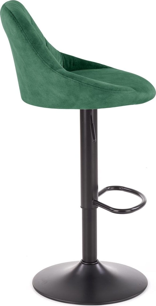 Barstol med grön klädsel & svart fot - Grön - Products - Möbler - F åtölj & stolar - Barstol & barpall