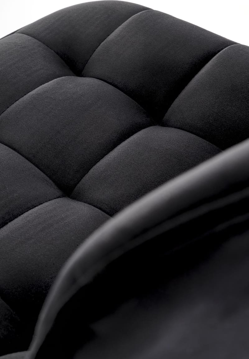 Barstol svart sammet med guldfot - Sitthöjd 62-84 cm - Svart/guld - Products - Möbler - Fåtölj & stolar - Barstol & barpall