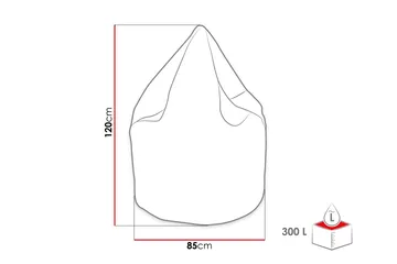 Buzzie Sittsäck 85 cm 120x - Grå - Products - Möbler - Fåtölj & stolar - Sittsäck & saccosäck