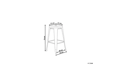 Cabrillo Barstol 44 cm - Vit - Products - Möbler - Fåtölj & stolar - Barstol & barpall