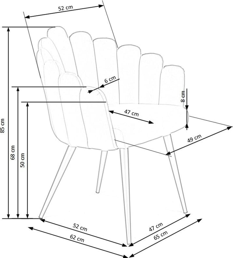 Cadeira matstol 410 - Rosa - Rosa - Products - Möbler - Fåtölj & stolar - Karmstol