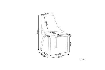 Camino Stol Set Om 2 St - Grå - Products - Möbler - Fåtölj & stolar - Matstol & köksstol