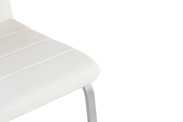 Cibus Matstol & Köksstol i Konstläder med Kromben - Vit - Products - Möbler - Fåtölj & stolar - Matstol & köksstol