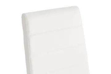 Cibus Matstol & Köksstol i Konstläder med Kromben - Vit - Products - Möbler - Fåtölj & stolar - Matstol & köksstol