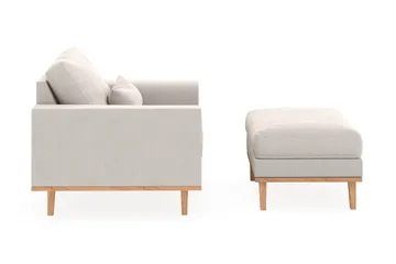 Copenhagen Fåtölj med fotpall - Krämvit - Products - Möbler - Fåtölj & stolar - Fåtölj - Fåtölj med fotpall