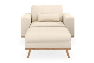Copenhagen Fåtölj med fotpall - Ljusbeige - Products - Möbler - Fåtölj & stolar - Fåtölj - Fåtölj med fotpall
