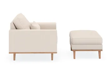 Copenhagen Fåtölj med fotpall - Ljusbeige - Products - Möbler - Fåtölj & stolar - Fåtölj - Fåtölj med fotpall