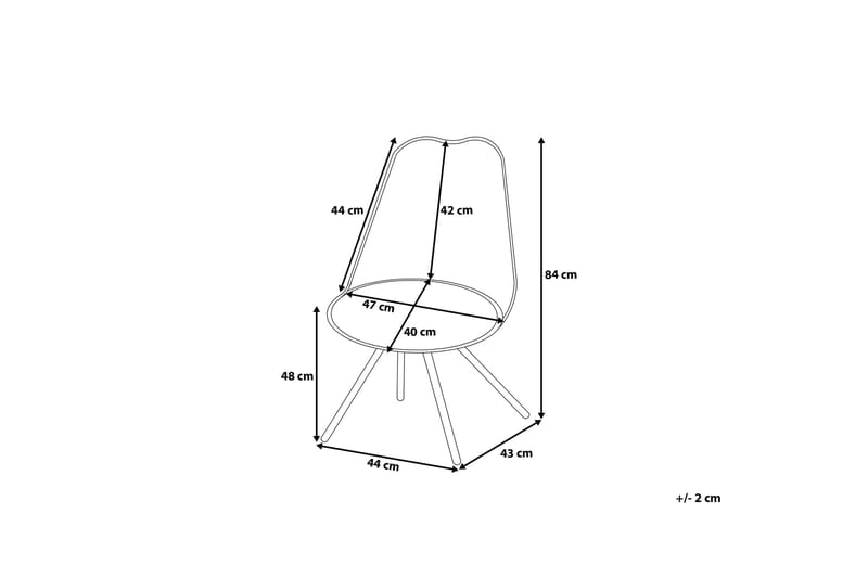 Dakota Ii Stol Set Om 2 St - Grå/Brun - Products - Möbler - Fåtölj & stolar - Matstol & köksstol