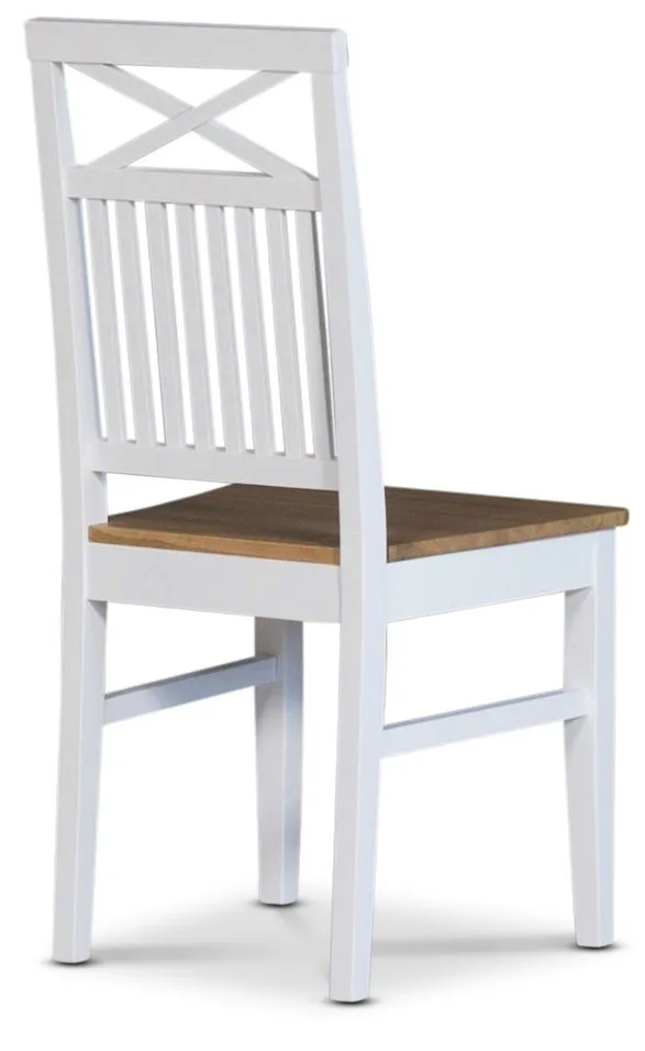 Dalön matstol med eksits och kryssrygg – Vit / Oljad ek - Vit/Oljad ek - Products - Möbler - Fåtölj & stolar - Matstol & köksstol