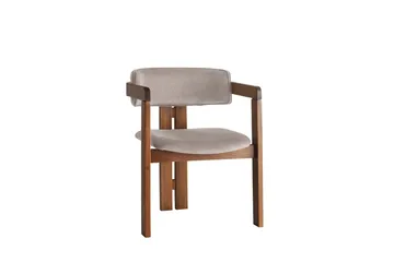 Dellon Karmstol - Valnöt/Ljusbrun - Products - Möbler - Fåtölj & stolar - Karmstol