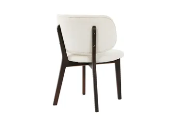 Eira Matstol och Köksstol i Trä med Rökt Ekutseende med Rundad Rygg och Tygsits - Beige - Products - Möbler - Fåtölj & stolar - Matstol & köksstol