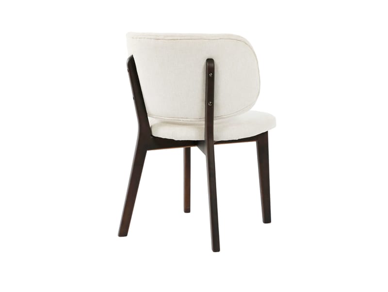 Eira Matstol och Köksstol i Trä med Rökt Ekutseende med Rundad Rygg och Tygsits - Beige - Products - Möbler - Fåtölj & stolar - Matstol & köksstol